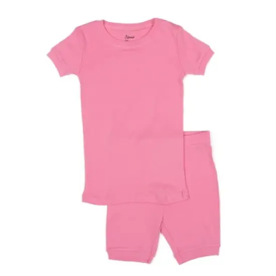 Leveret Kids Two Piece Cotton Solid Short Pajamas image {17}
