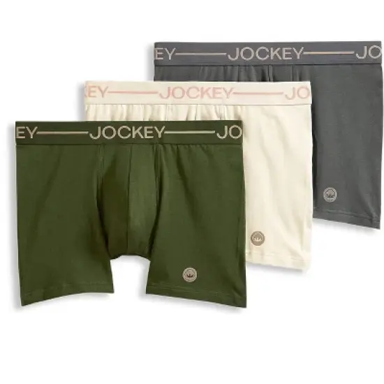 Jockey Men's Organic Cotton Stretch 4" Trunk - 3 Pack image {3}