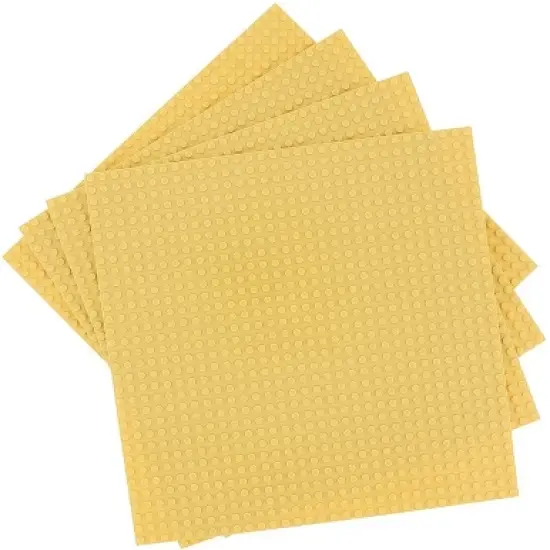 Big Bag of Bricks Large Yellow Building Plates 10"x10", 4 Pack image {1}