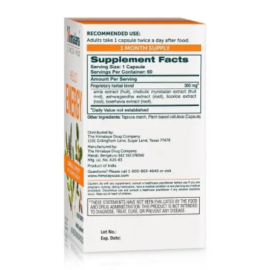 Himalaya Hello Energy Vegan Capsules - 60ct image {3}