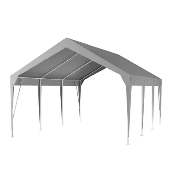 Heavy Duty Carport Outdoor Car Canopy UV Resistant Waterproof Party Tent All-Season Portable Garage Gazebo Shelter for Car, Storage Shed image {9}