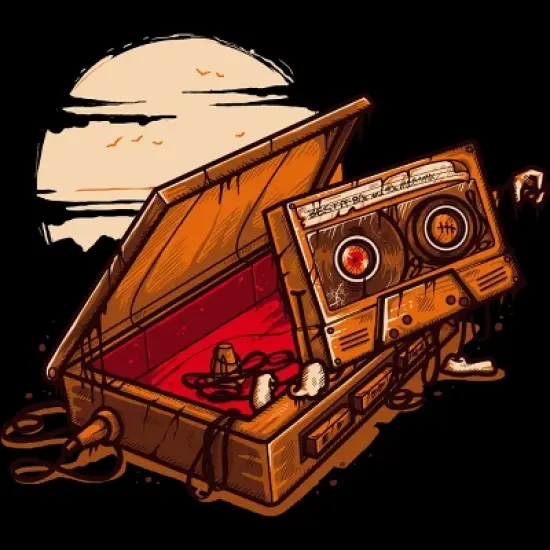 Junior's Design By Humans Dead Man Walkmann By LetterQ T-Shirt image {1}