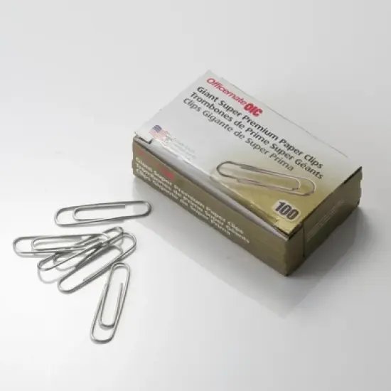 Officemate Paper Clips, Giant, Super Premium, 100/Box, 5 Boxes image {2}