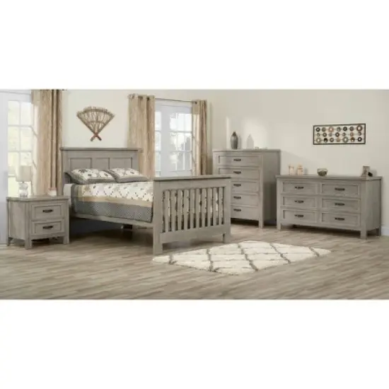 SOHO BABY Hanover Full-Size Bed Conversion Kit - Oak Gray image {2}