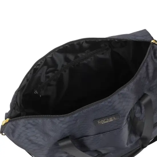 Rachel Rachel Roy 20" Black Snake Skin Duffle Bag With Shoe Compartment image {4}