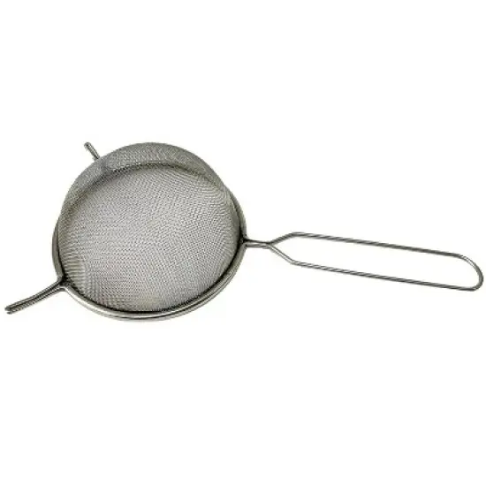 SAMMART 5.5 inches (14cm) Stainless Steel Mesh Strainer with Handle and Two Hanging Support image {7}