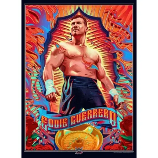 Girl's WWE Eddie Guerrero Poster T-Shirt image {1}