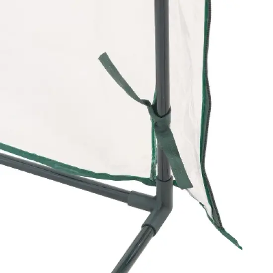Sunnydaze Outdoor Deluxe Portable Large Potted Plant and Starter Tomato Plant Greenhouse with Roll-Up Door - Clear image {4}