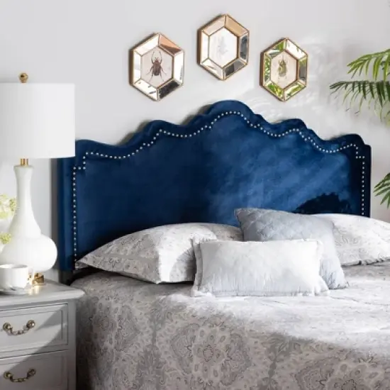 Nadeen Velvet Headboard - Baxton Studio image {3}