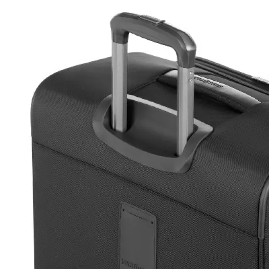 SWISSGEAR Checklite Softside Large Checked Suitcase - Black: 8-Wheel Tear-Resistant Luggage image {5}