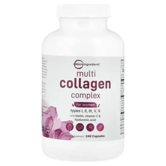 Micro Ingredients Multi-Collagen Complex, For Women, 240 capsules image {4}