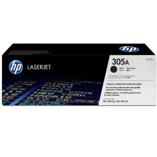 HP 305A Black Original LaserJet Toner Cartridge, ~2,090 pages, CE410A image {7}