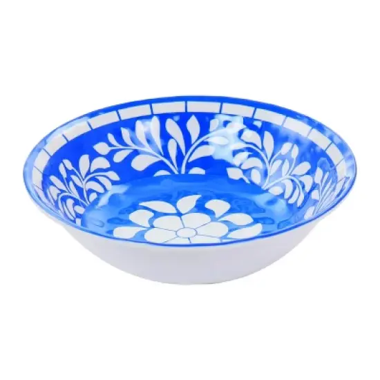 Elama Telly 12 Piece Melamine Dinnerware Set in Teal image {4}