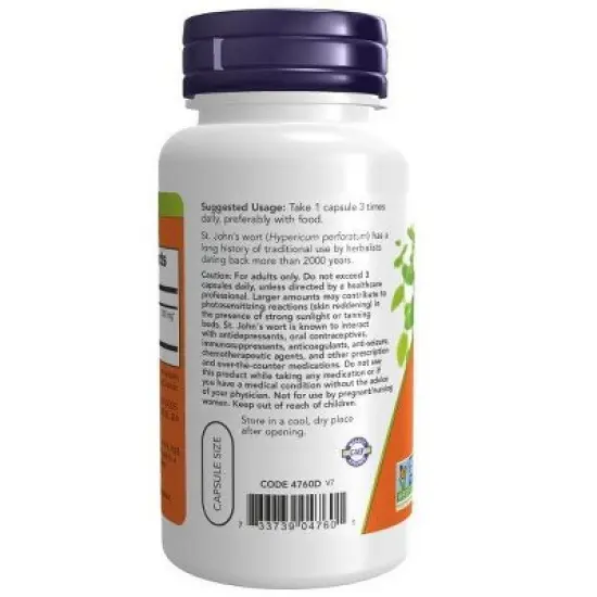 St. John's Wort 300mg Extract by Now Foods  -  100 Capsule image {2}