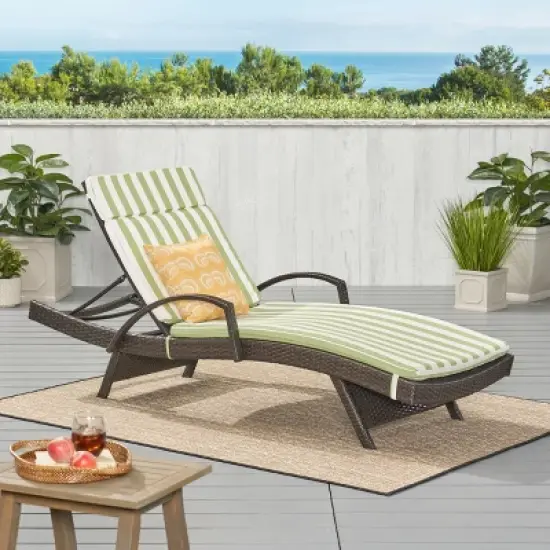 Christopher&nbsp;Knight&nbsp;Home&nbsp;Jessica&nbsp;Outdoor&nbsp;Rattan&nbsp;and&nbsp;Iron&nbsp;Adjustable&nbsp;Chaise&nbsp;Lounge&nbsp;with&nbsp;Cushion image {19}