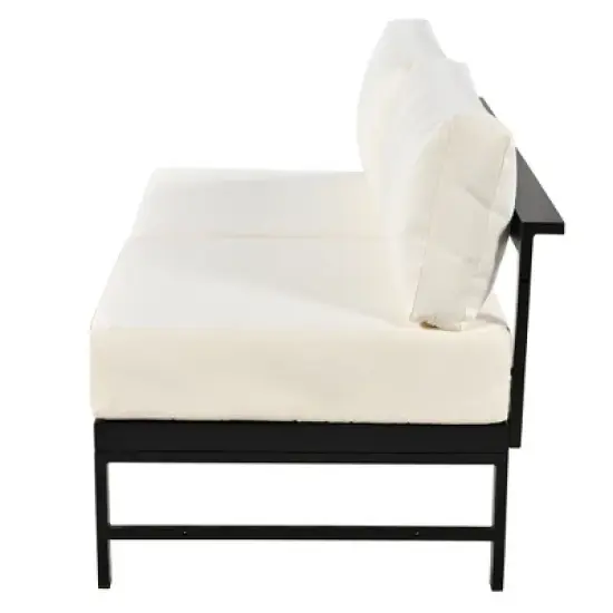 FIONECA Multi-Person Outdoor Sofa Set, White, Weather-Resistant Patio Furniture for Garden, Backyard, Balcony image {14}