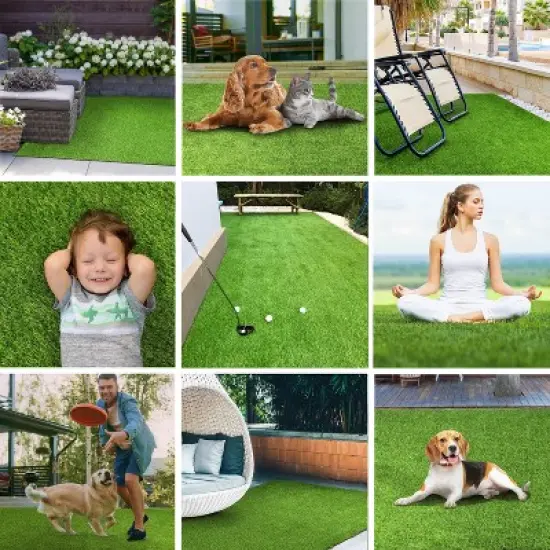 Artificial Grass Synthetic Lawn Indoor/ Outdoor Turf Area Rug by Blue Nile Mills image {5}