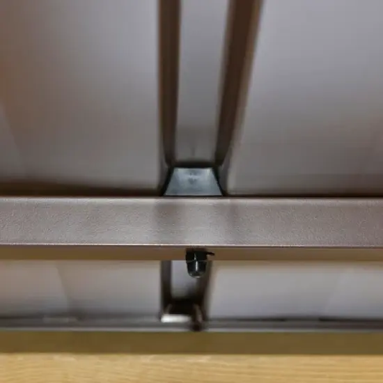 Outsunny 10x12 Galvanized Steel Gazebo with Wooden Frame, Permanent Metal Roof Gazebo Canopy for Garden, Patio, Backyard image {7}