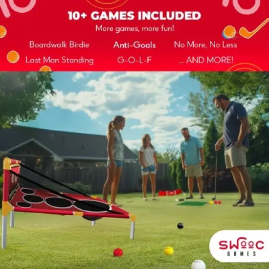 SWOOC Games - Boardwalk Birdie | Arcade Style Golf Game w/ Easy Setup & 10+ Games Included | Golf Chipping Game | Adult Golf Games Indoor & Outdoor image {3}
