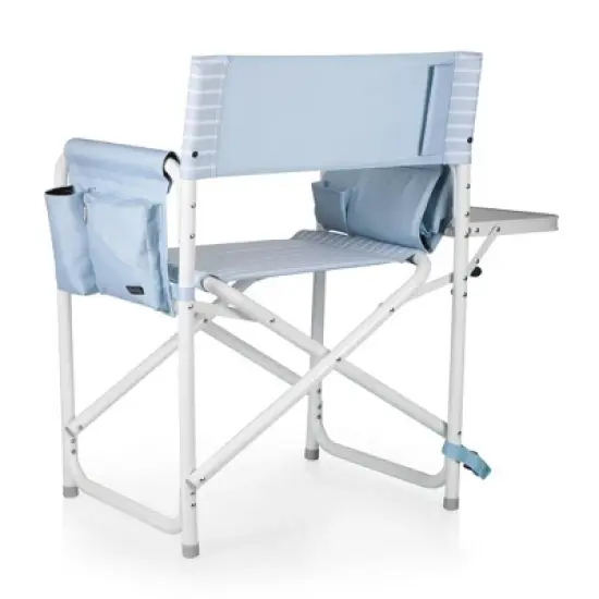Picnic Time Outdoor Directors Chair - Mod Denim Stripes image {4}