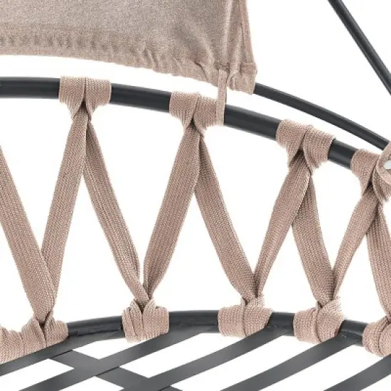 Barton Deluxe Hanging Chair w/Canopy Sun Shade Deep Cushion Lounge image {3}