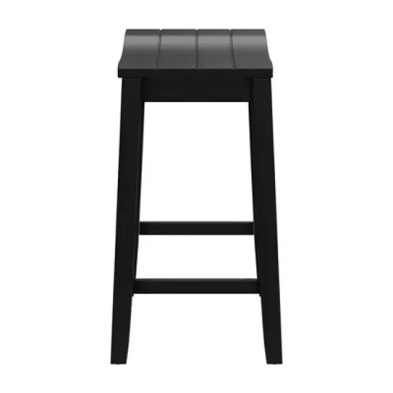 24" Fiddler Wood Backless Counter Height Barstool Black - Hillsdale Furniture image {4}
