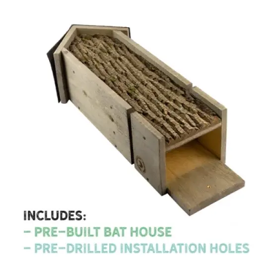 Uncle Dunkels Quadruple Chamber Bat House; Rustic Handmade Backyard Rocket Box Bat Shelter Box image {6}