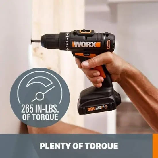 Worx WX945L 20V Power Share Drill Driver & 3-3/8" Worxsaw Combo Kit image {6}