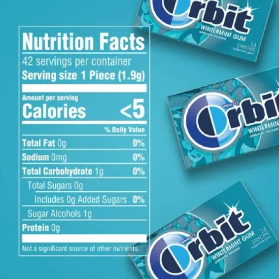 Orbit Sugar-Free Wintermint Chewing Gum - 14ct/3pk image {7}