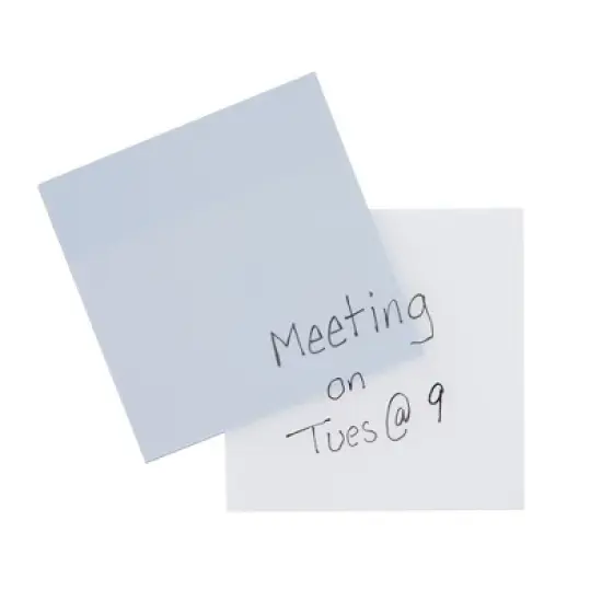 Paper Junkie 12 Pack Transparent Sticky Notes, Self-Stick Pads, 3 Colors, 3x3 In, 600 Sheets image {2}