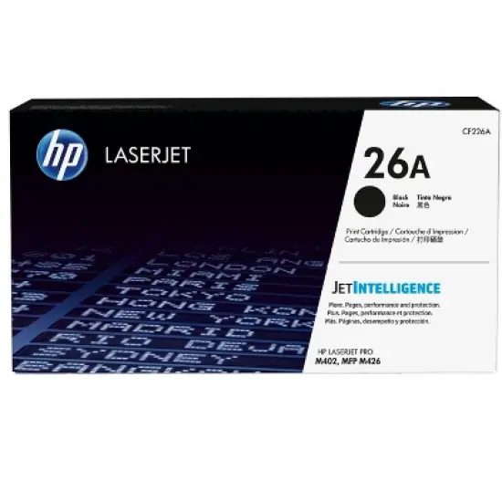 HP 26A Black Original LaserJet Toner Cartridge, ~3,100 pages, CF226A image {5}