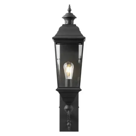 Braden Outdoor Wall Sconce - PLT4084 - Black - Safavieh image {5}