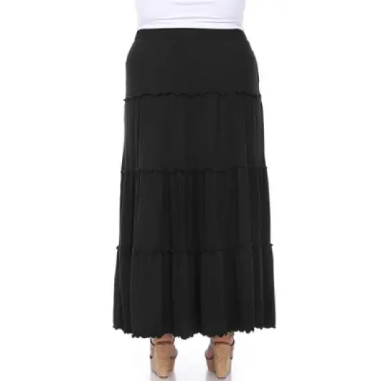 Plus Size Tiered Maxi Skirt image {2}