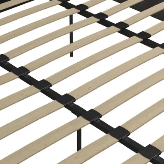 King Mercer Linen Upholstered Bed Light Gray - CosmoLiving by Cosmopolitan image {7}