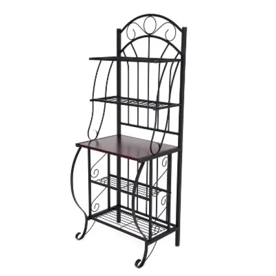 Valencia Baker Rack Storage Unit Metal/Black - Boraam Industries image {1}