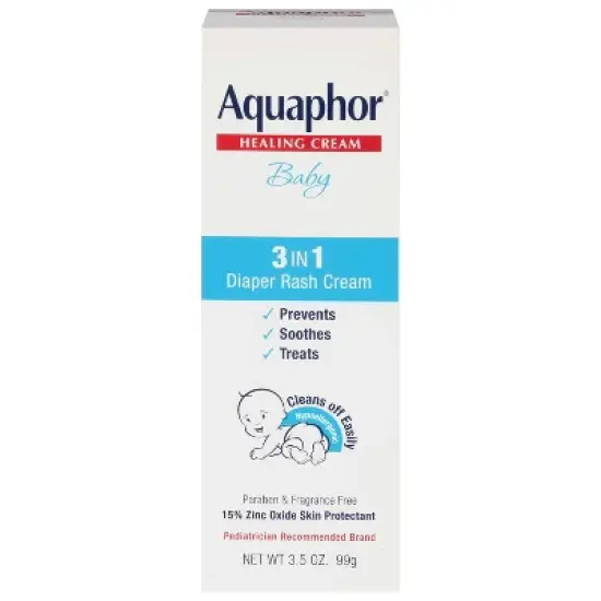 Aquaphor Baby 3-in-1 Diaper Rash Relief Cream - 3.5oz image {3}