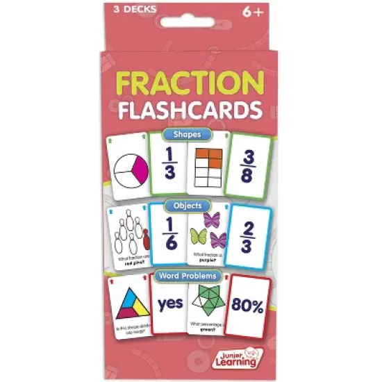 Junior Learning Fraction Flash Cards image {1}