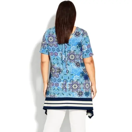Women's Plus Size Alisa Tunic - blue | AVENUE image {1}