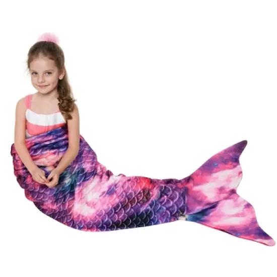 Catalonia Kid Flannel Blanket Mermaid Tail, Super Soft Plush Sleeping Bag Snuggle Blanket for Girl, Cozy Gift for Kid, Girl, Daughter, Granddaughter image {20}