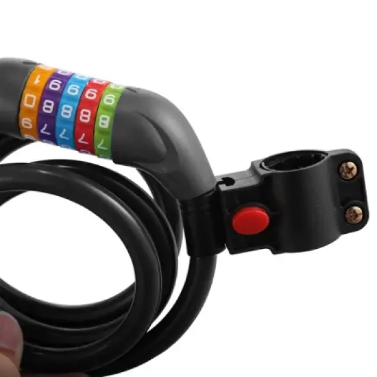 Unique Bargains Portable 5 Digit Security Resettable Combination Bicycle Cable Lock 4 Feet Long 1/2 Inch Diameter image {4}