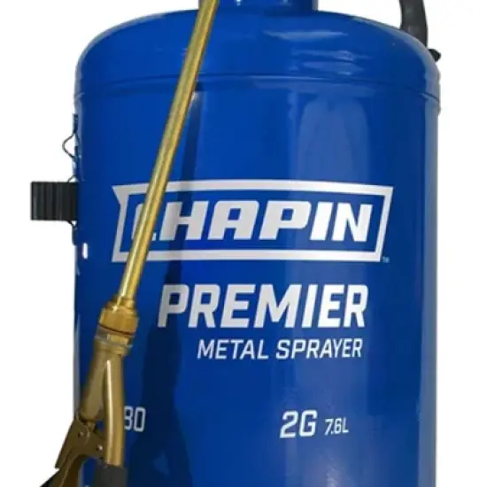 Chapin Premier Pro 2-Gallon Tri-Poxy Steel Tank Handheld Liquid Sprayer for Lawn & Garden w/ Lock-On, Adjustable Nozzle, & 5" Wide Mouth Opening image {2}