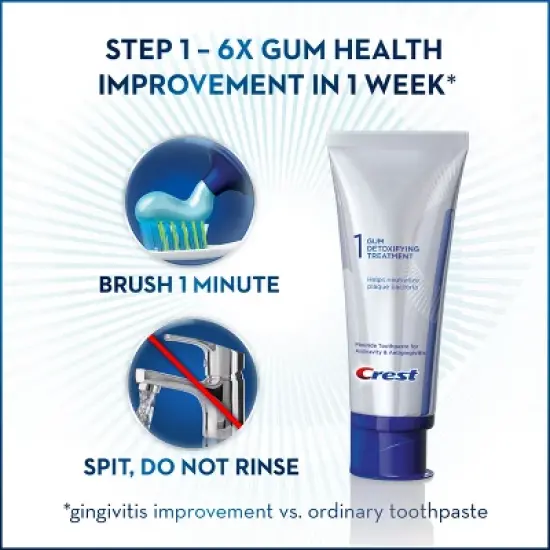 Crest Gum Detoxify + Whitening 2 Step Toothpaste - 4.0oz and 2.3oz image {7}