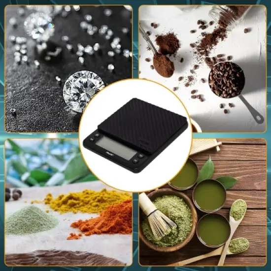 American Weigh Scales Barista Series Kitchen Coffee Weight Scale Digital Bright Back-lit LCD display 6.6lb Capacity image {4}