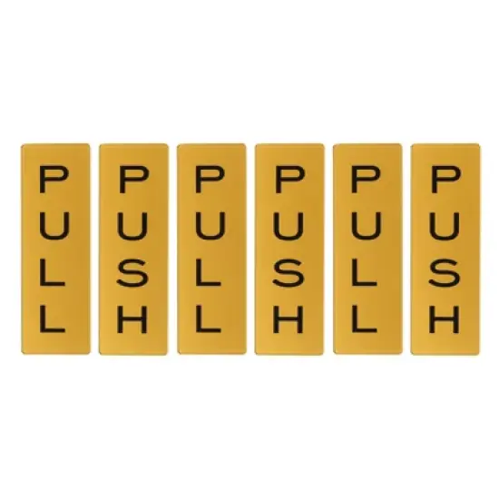 Unique Bargains Acrylic Self-Adhesive Decor Home Business Push Pull Door Sign 3 Pairs image {4}