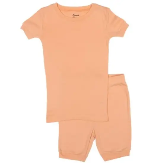 Leveret Kids Two Piece Cotton Solid Short Pajamas image {9}