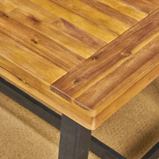 Christopher Knight Home Pablo 7 Pieces Outdoor Modern Dining Set with Stackable Chair image {6}