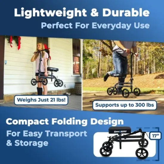 KneeRover Economy Steerable Knee Scooter Black image {5}