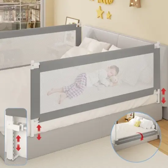 Dexmalle Bed Rails for Toddlers and Baby( 78.7", 2 Side) image {8}