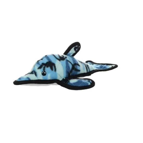 Tuffy Ocean Creature Dolphin Dog Toy - Blue Camouflage image {1}