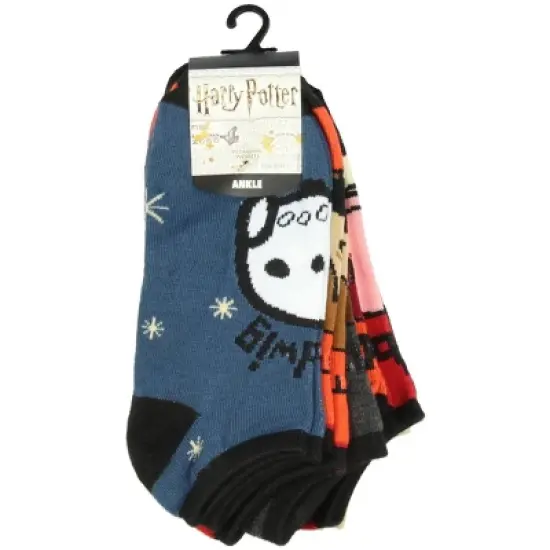 Harry Potter Chibi Character Designs Adult 6 Pack Ankle Socks Multicoloured image {2}